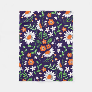 New Home Gift Simple Flowers Fleecedecke