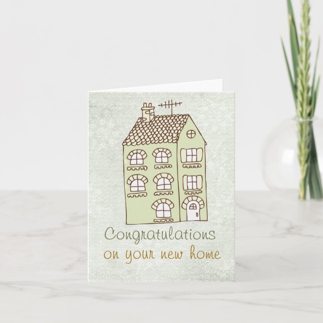 NEW HOME NOTE CARD KARTE (Vorderseite)