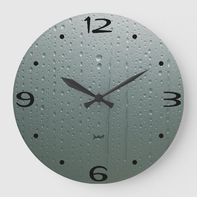 New Home Perfect Bathroom Wall Steamed Timepiece  Große Wanduhr (Vorderseite)