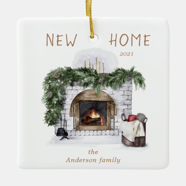 NEW HOME RUSTIC FIREPLACE Foto von Ceramic Ornamen Keramikornament (Vorderseite)