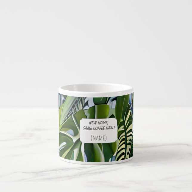New Home Same Coffee Habit – Personalized  Espressotasse (Vorderseite)