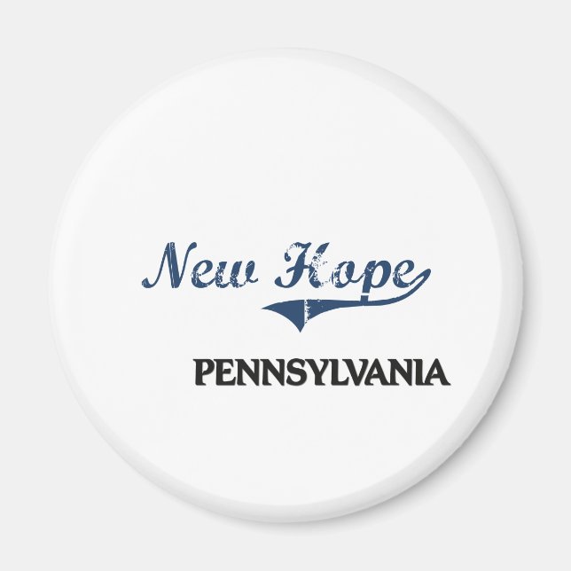 New Hope Pennsylvania City Classic Magnet (Vorne)
