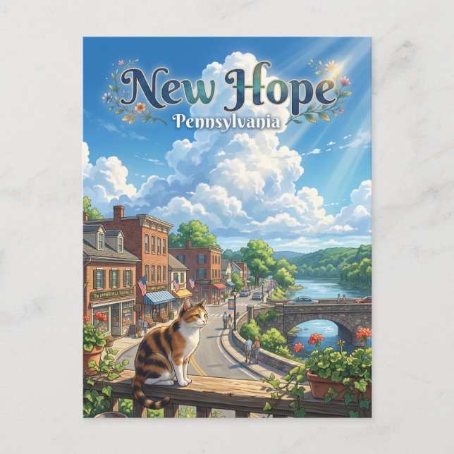 New Hope USA Postkarte (Vorderseite)