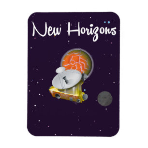 New Horizons Raumschiff bei Pluto Postkarte Magnet