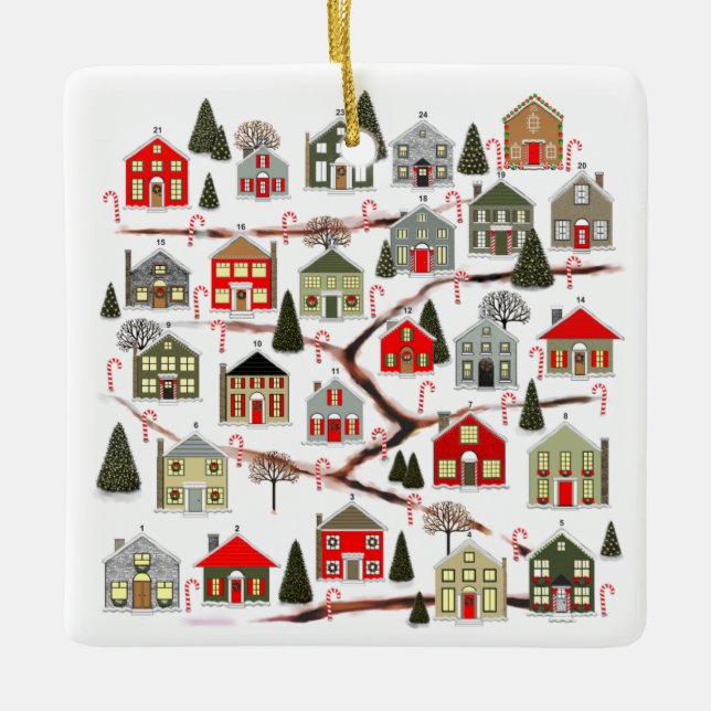 New House Familie Keramikornament (Vorderseite)