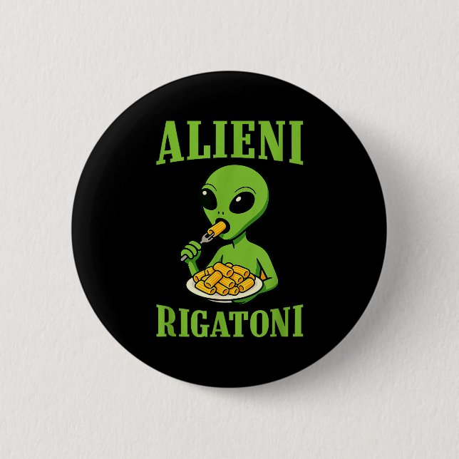 New Italian Brainrot Alieni Rigatoni Funny Viral M Button (Vorderseite)