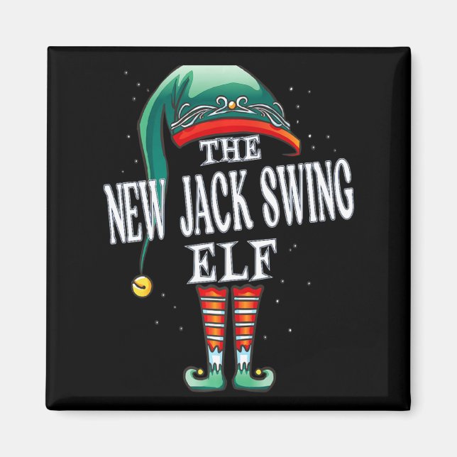 New Jack Swing Elf Christmas Group Xmas Pajama Par Magnet (Vorne)