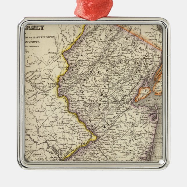 New-Jersey 14 Silbernes Ornament (Vorne)
