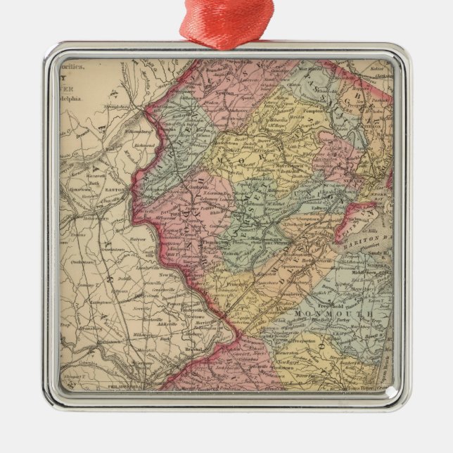 New Jersey 7 Silbernes Ornament (Vorne)