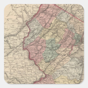 New Jersey 9 Quadratischer Aufkleber