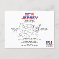 New Jersey American Staat auf einer Karte und nütz