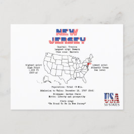 New Jersey American Staat auf einer Karte und nütz