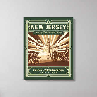 New Jersey Art Deco Amerika 250. Jubiläum Leinwanddruck