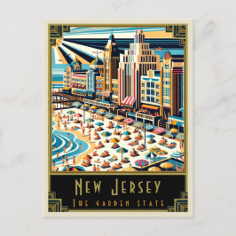 New Jersey | Art Deco Postkarte