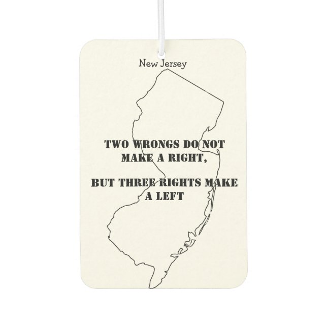 New Jersey  Autolufterfrischer (Vorderseite)