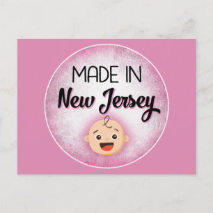New Jersey Baby Funny Pink New Girl Postcard Postkarte