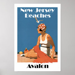 New Jersey Beaches ~ Avalon Poster