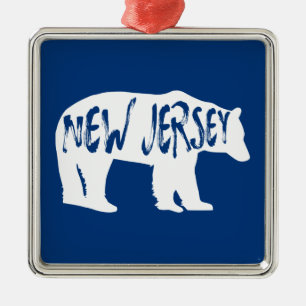 New Jersey Bear Ornament Aus Metall