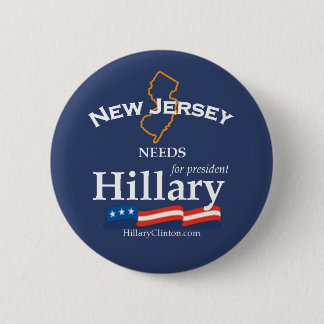 New-Jersey benötigt Hillary-Knopf Button