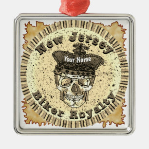 New Jersey Biker  Ornament Aus Metall