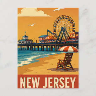 🎡 New Jersey Boardwalk Sommerausflug Postkarte