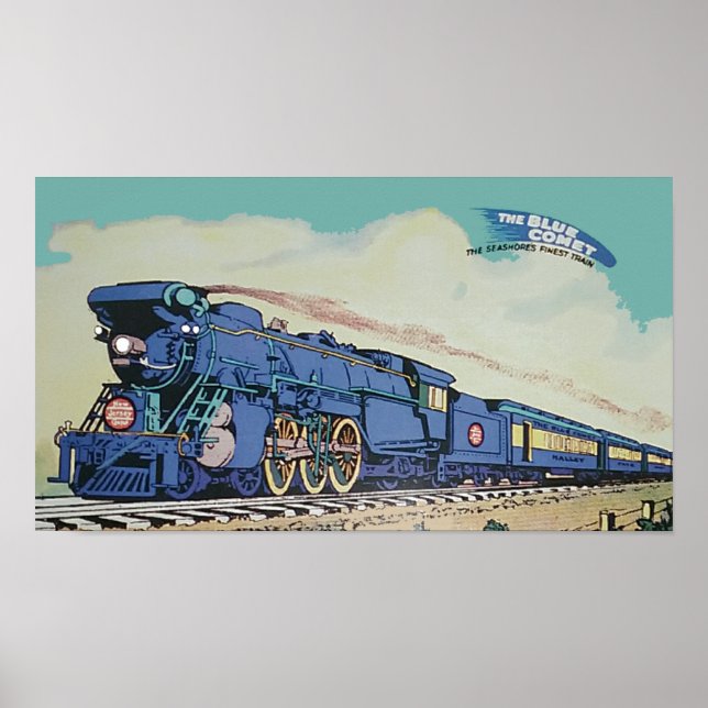 New Jersey Central Blue Comet Train Poster (Vorne)