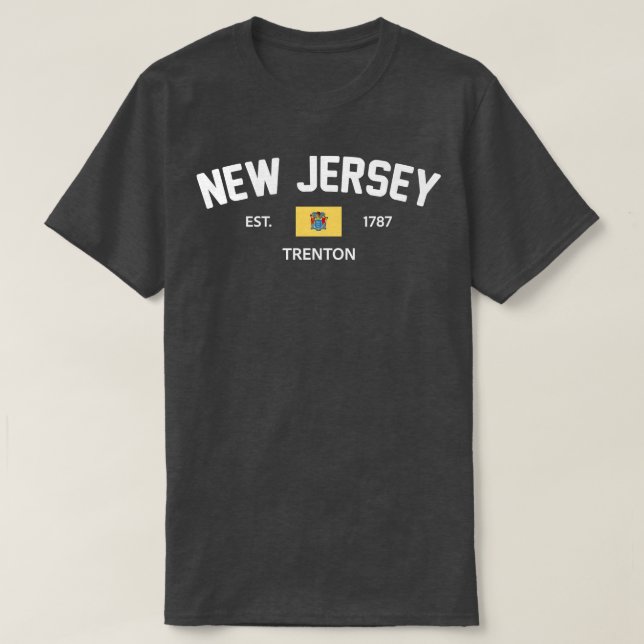 New Jersey Collegiate Preppy T-Shirt (Design vorne)