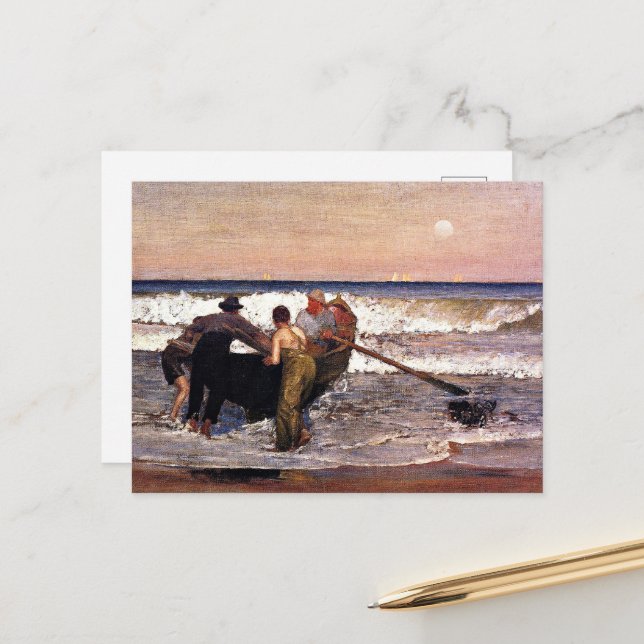 New Jersey, das Boot abschieben, schöne Kunst, Postkarte (Vorderseite/Rückseite Beispiel)