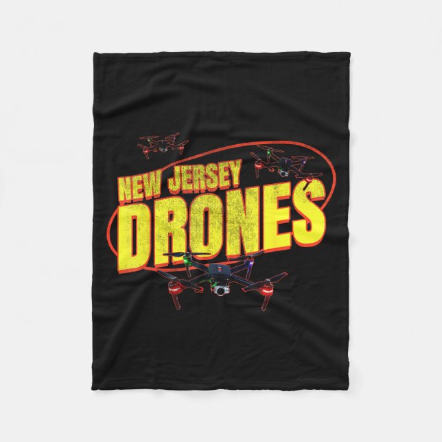 New Jersey Drones Funny Mystery Drones In New Jers Fleecedecke (Vorderseite)