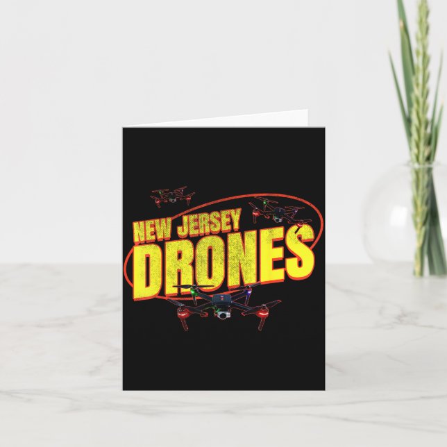 New Jersey Drones Funny Mystery Drones In New Jers Karte (Vorderseite)