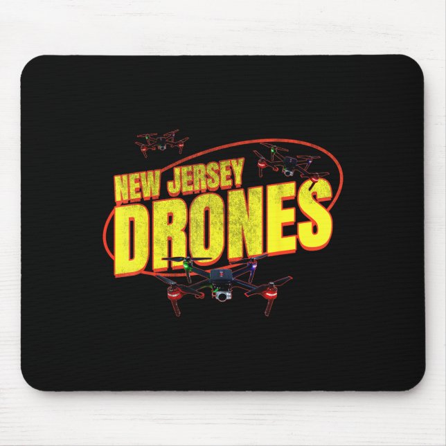 New Jersey Drones Funny Mystery Drones In New Jers Mousepad (Vorne)