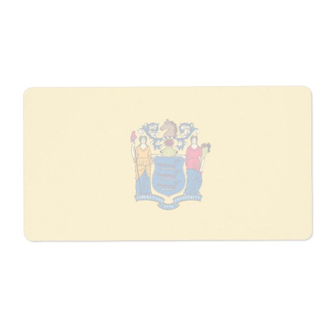 New Jersey Faint Flag Shipping Label (Vorne)