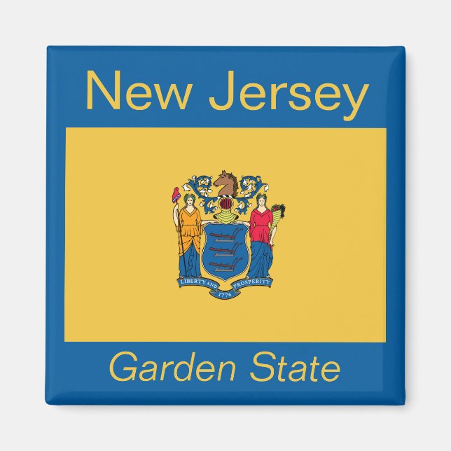 New Jersey Flag Magnet (Vorne)