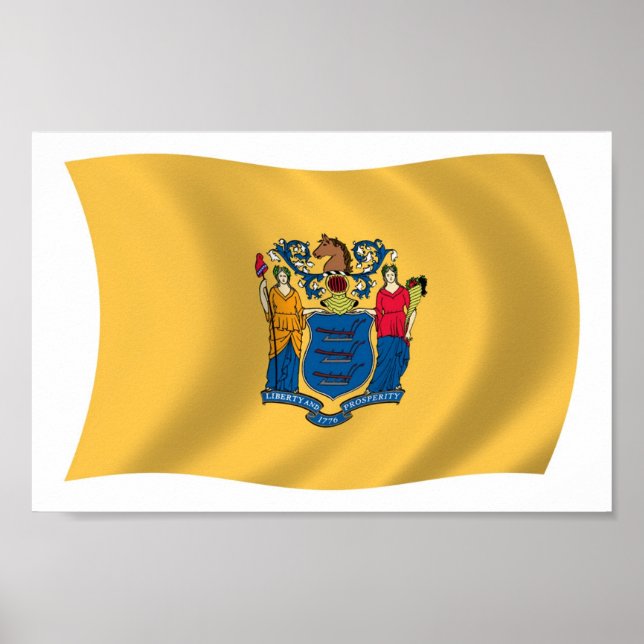 New Jersey Flag Poster Print (Vorne)