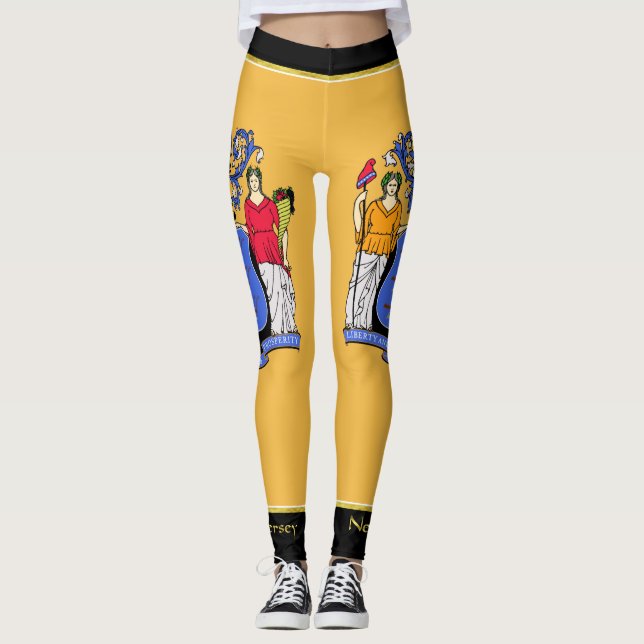 New-Jersey Flagge Leggings (Vorderseite)