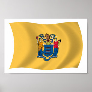 New Jersey Flagge Poster Druck