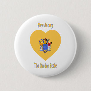 New-Jersey Flaggen-Herz Button