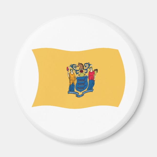 New Jersey Flaggenmagnet Magnet (Vorne)