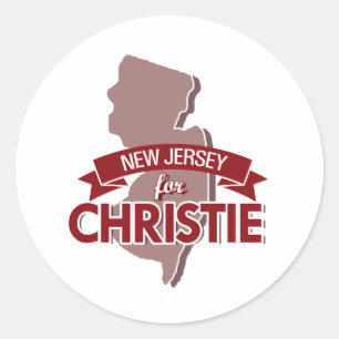 NEW JERSEY FOR CHRISTIE -.pnng Runder Aufkleber