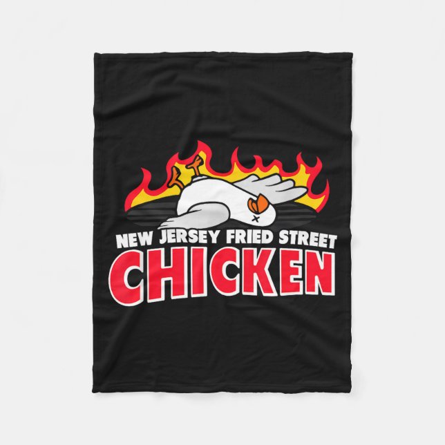 New Jersey Fried Street Chicken Funny Food  Fleecedecke (Vorderseite)