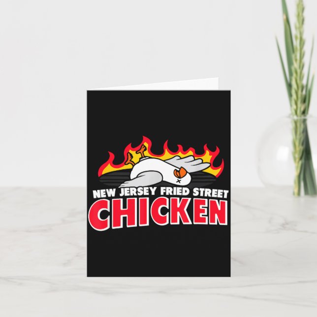 New Jersey Fried Street Chicken Funny Food  Karte (Vorderseite)