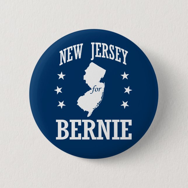 NEW JERSEY FÜR BERNIE SANDERS BUTTON (Vorderseite)