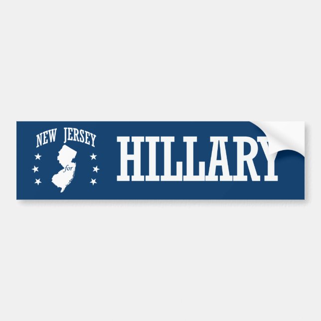 NEW-JERSEY FÜR HILLARY AUTOAUFKLEBER (Vorne)