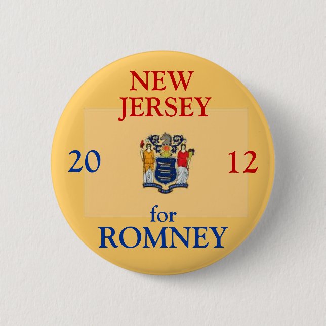 New-Jersey für Romney 2012 Button (Vorderseite)