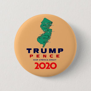 New Jersey für Trump Pence 2020 Button