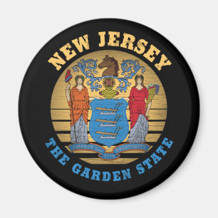NEW JERSEY GARDEN STAAT FLAG MAGNET
