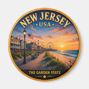 New Jersey Garden State Shore Stolz Magnet