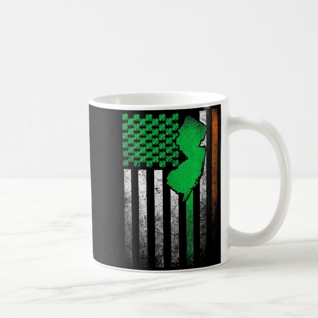 New Jersey Geschenk St. Patrick's Day Irisch Ameri Kaffeetasse (Rechts)