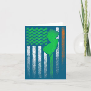 New Jersey Geschenk St. Patrick's Day Irisch Ameri Karte