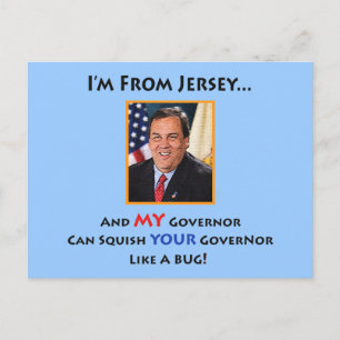 New Jersey Gov. Chris Christie Postcard Postkarte